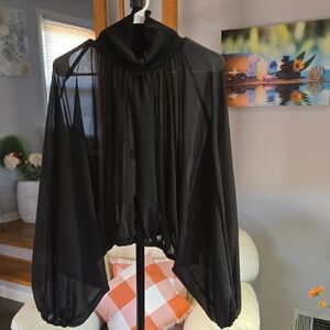 SHEIN Black Sheer Blouse  🖤 NEW